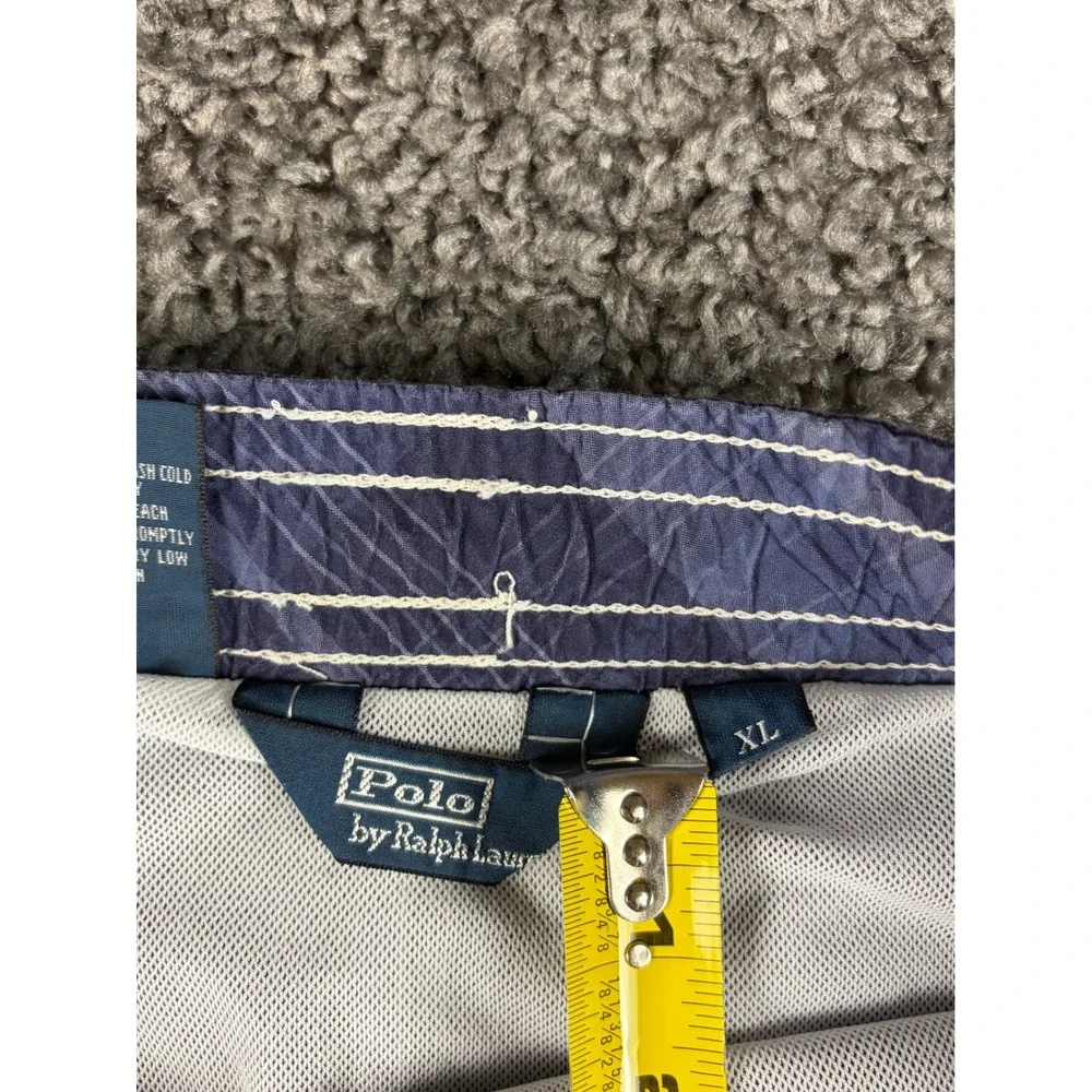 Polo Ralph Lauren Mens Blue Plaid Swim Trunks XL Drawstring Mesh Lined Shorts